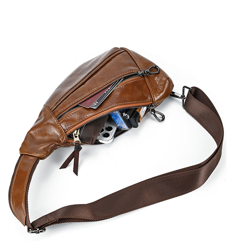 Whatna 天 然牛 革 斜めがけ ボディバッグ ワンショルダー メンズ 本革 厚手 レザー9050-8