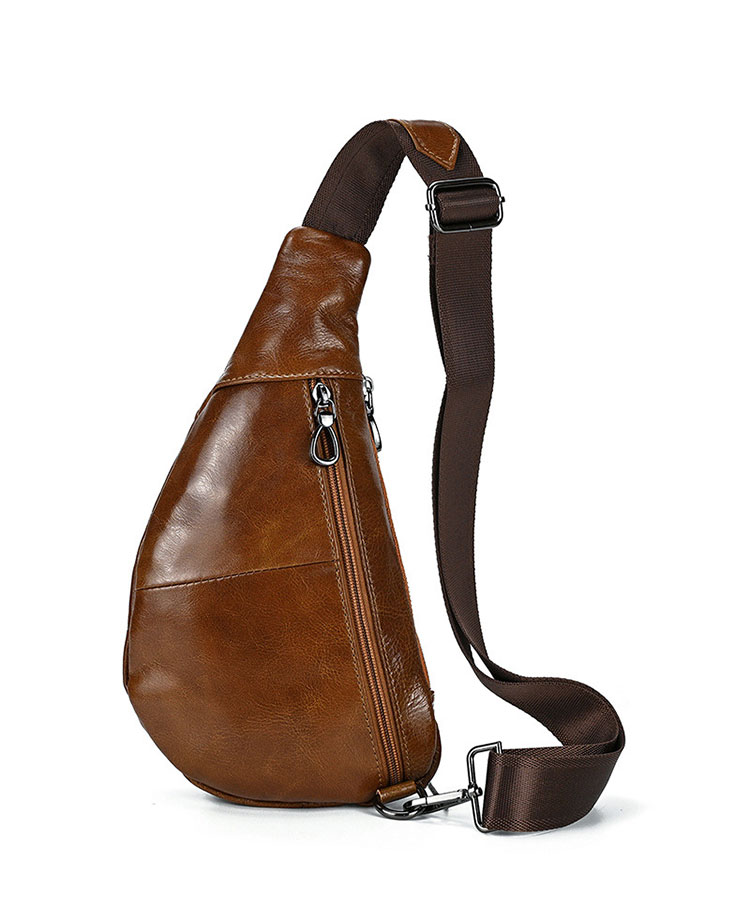 Whatna 天 然牛 革 斜めがけ ボディバッグ ワンショルダー メンズ 本革 厚手 レザー9050-2