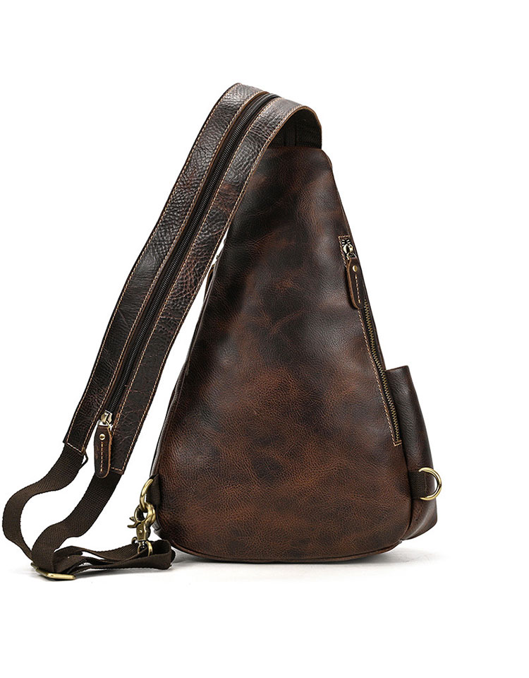 Whatna 天然牛 革 斜めがけ ボディバッグ ワンショルダー メンズ 本革 厚手 レザー5001KF-2