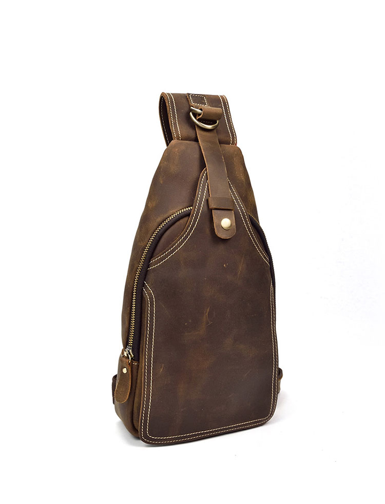 Whatna 天然牛 革 斜めがけ ボディバッグ ワンショルダー メンズ 本革 厚手 レザー Ipadmini収納可9340-1