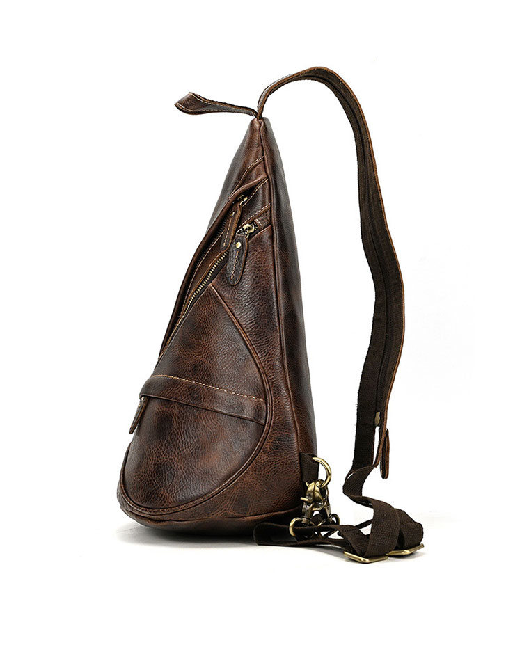 Whatna 天然牛 革 斜めがけ ボディバッグ ワンショルダー メンズ 本革 厚手 レザー5001KF-3