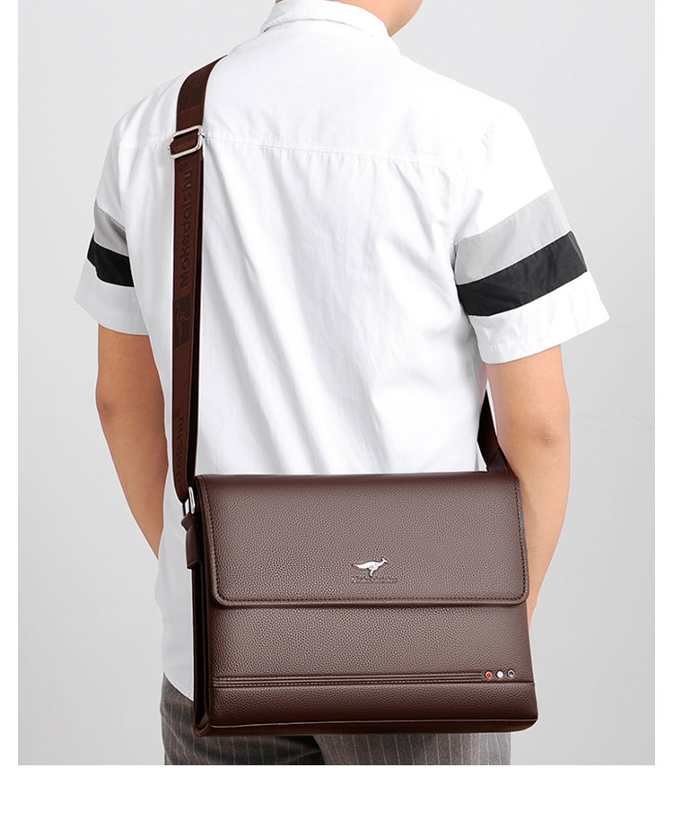 Whatna革 フラップ ショルダーバッグ メンズバッグ 盗難防止3室仕切 A4 ipad 10.5 収納可 縦型 メンズ ビジネスかばん斜めがけ 小さめメッセンジャーバッグ 斜め掛け通学通勤バッグ 肩掛けバッグ 紳士用 男性用-11