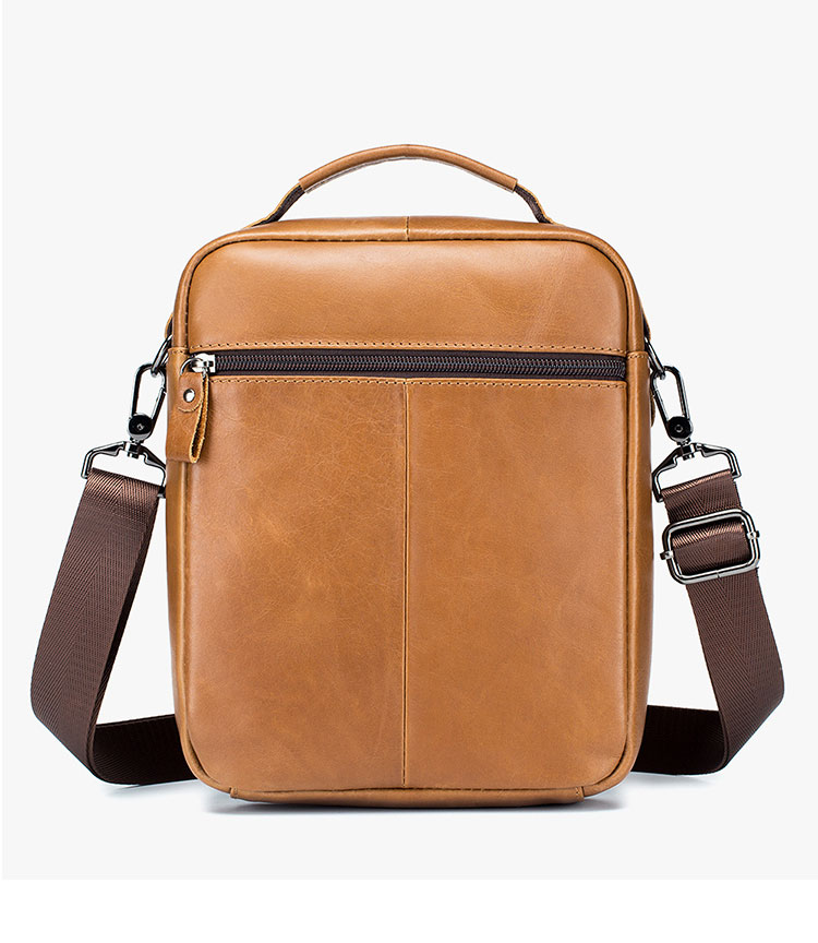 Whatna 天然 牛革ショルダーバッグ メンズ 3way斜め掛け胸バッグ 手提げバッグ セカンドバッグ 手持げバッグ 本革 Ipad mini収納可 カジュアル フォーマル ビジネス 通学 通勤 結婚式 肩掛けバッグ 自転車かばん プレゼント男性 91329-3