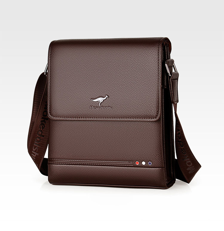 Whatna革 フラップ ショルダーバッグ メンズバッグ 盗難防止3室仕切 A4 ipad 10.5 収納可 縦型 メンズ ビジネスかばん斜めがけ 小さめメッセンジャーバッグ 斜め掛け通学通勤バッグ 肩掛けバッグ 紳士用 男性用-2