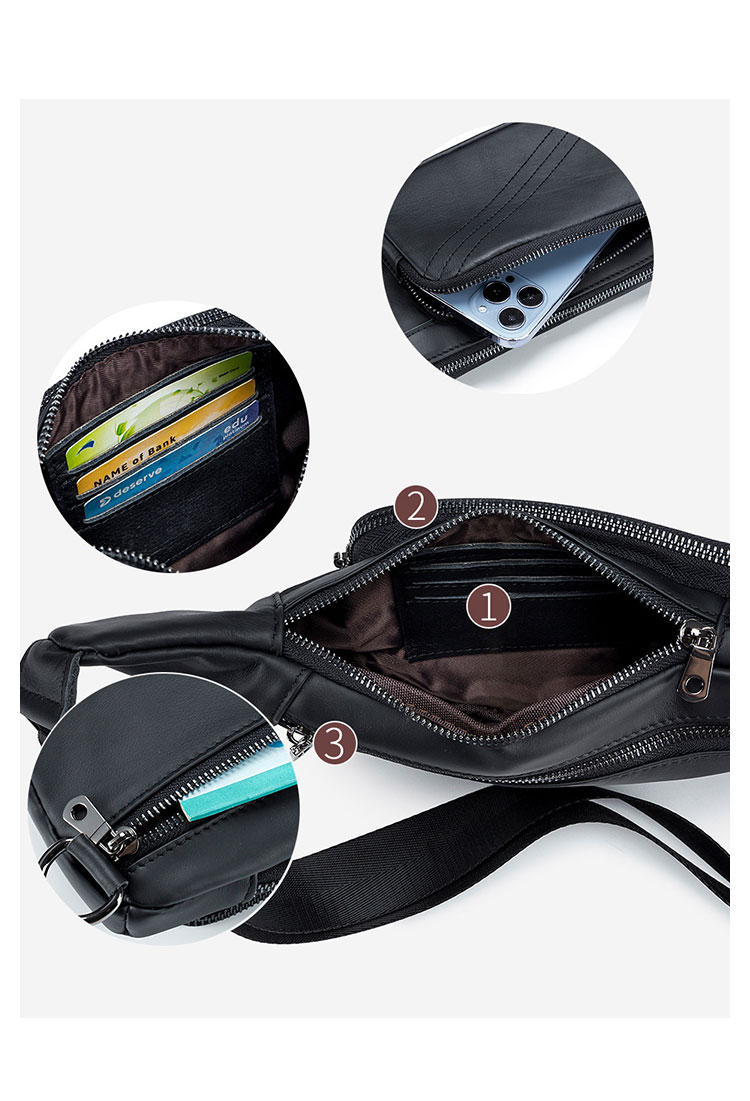 Whatna 天然牛 革 斜めがけ ボディバッグ ワンショルダー メンズ 本革 厚手 レザー91023-6