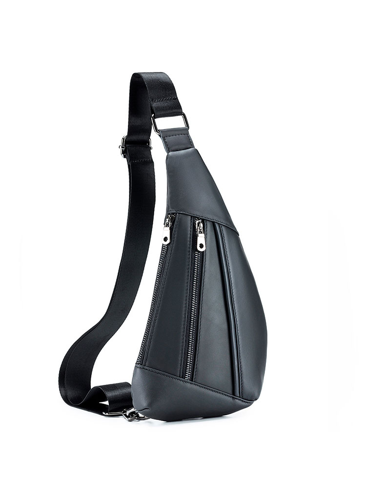 Whatna 天然牛 革 斜めがけ ボディバッグ ワンショルダー メンズ 本革 厚手 レザー91022-1