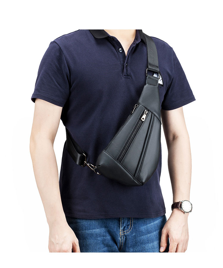 Whatna 天然牛 革 斜めがけ ボディバッグ ワンショルダー メンズ 本革 厚手 レザー91022-8