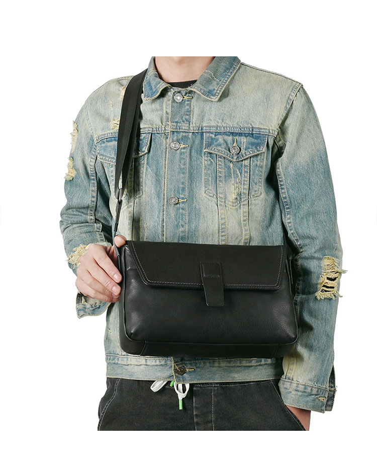 Whatna アンティーク風合い鞣し天 然 牛革ショルダーバッグ メンズ メッセンジャーバッグ 小さめ ビジネスバッグ A4 ipad 10.5収納可 本革通勤 通学 斜めがけバッグ 自転車 かばん男性用 黑13767-7