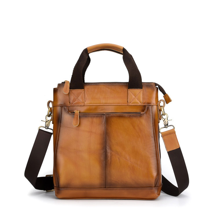 Whatna ワンショルダーメンズ ボディバッグ 斜め掛けバッグ肩掛け 胸バッグ 手提げバッグ メッセンジャーバッグ PUレザー2室仕切 大容量 イヤホン穴付 キーリング付 左右に付け替え可 軽量 男女兼用-1