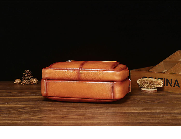 Whatna アンティーク風合い鞣し天 然 牛革ショルダーバッグ メンズ メッセンジャーバッグ 小さめ ビジネスバッグ 2室仕切B5 IPAD9.7収納可本革通勤 通学 斜めがけバッグ 自転車 かばん男性用 黒6139-5