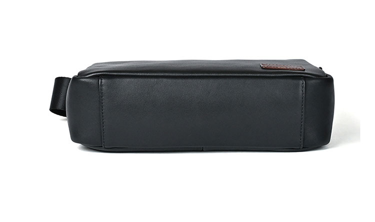 Whatna 天然 牛革ショルダーバッグ メンズ メッセンジャーバッグ 小さめ ビジネスバッグ B5 ipad mini収納可 本革通勤 通学 斜めがけバッグ 自転車 かばん男性用 黒13768-4