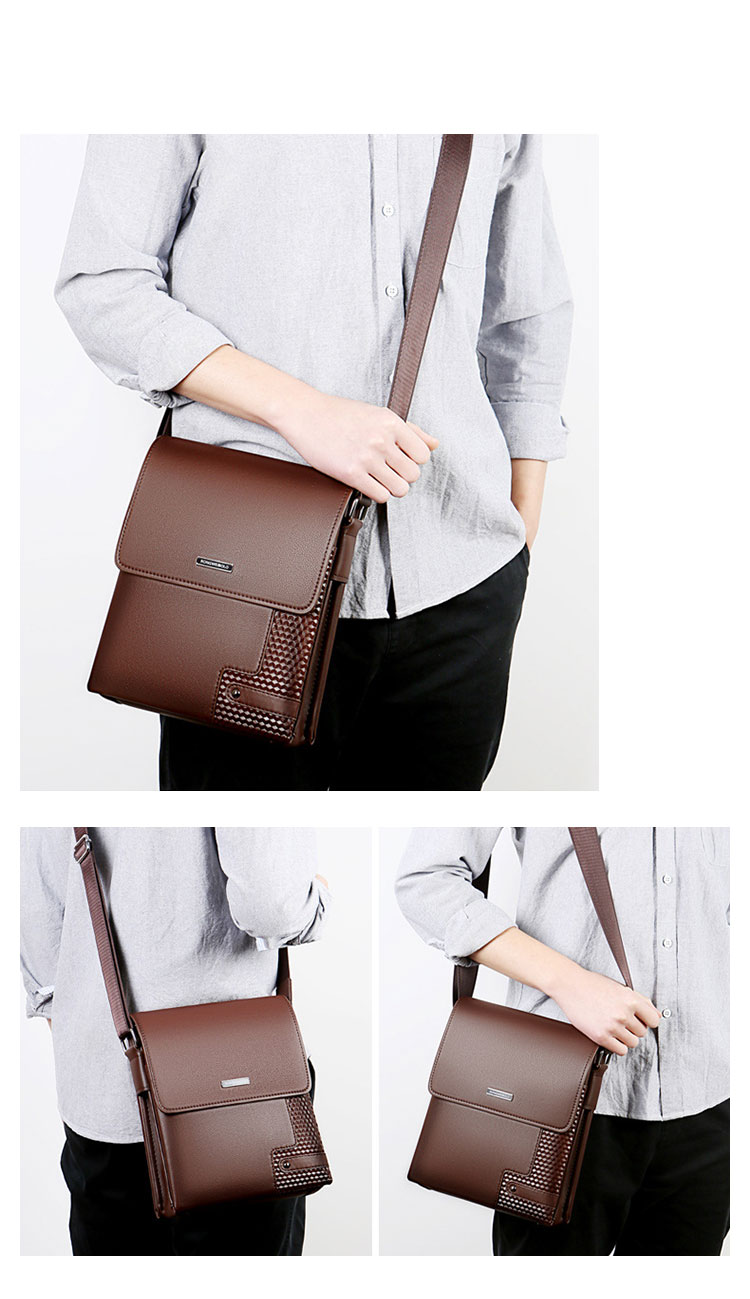 Whatna 革 フラップ ショルダーバッグ メンズバッグ 盗難防止3室仕切 ipad 10.5 収納可 縦型 メンズ ビジネスかばん斜めがけ 小さめメッセンジャーバッグ 斜め掛け通学通勤バッグ 肩掛けバッグ 紳士用 男性用-14