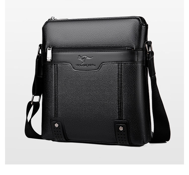 Whatna 革 フラップ ショルダーバッグ メンズバッグ 盗難防止ipad 10.5 収納可 縦型 メンズ ビジネスかばん斜めがけ 小さめメッセンジャーバッグ 斜め掛け通学通勤バッグ 肩掛けバッグ 紳士用 男性用-2