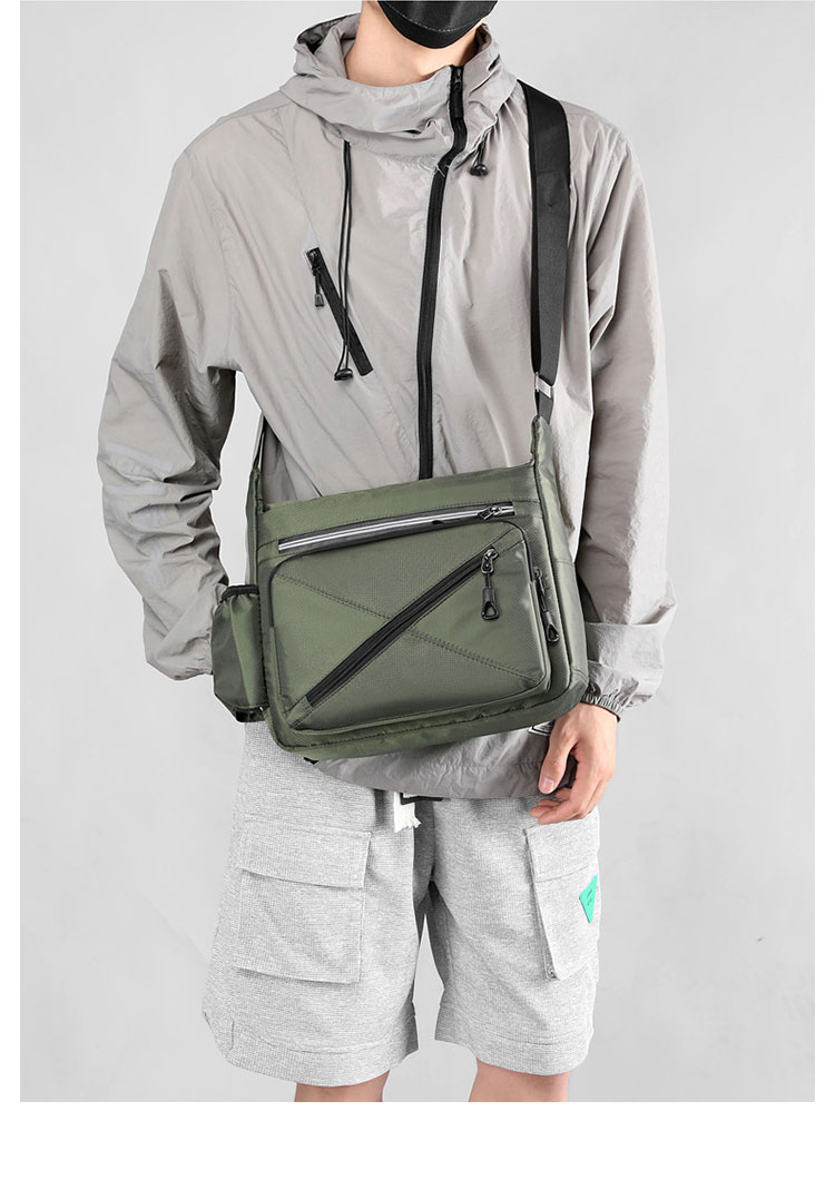 Whatna ワンショルダーメンズ ボディバッグ 斜め掛けバッグ肩掛け 胸バッグ 手提げバッグ メッセンジャーバッグ ポケットが多10個のポケットA4 防水 軽量 男女兼用-14