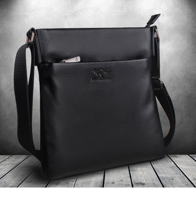 Whatna ショルダーバッグ メンズかばん 斜めがけ 肩掛けバッグメッセンジャーバッグ シンプル カジュアル ワンショルダーボディバッグPUレザ ー ipad10.5収納可-2