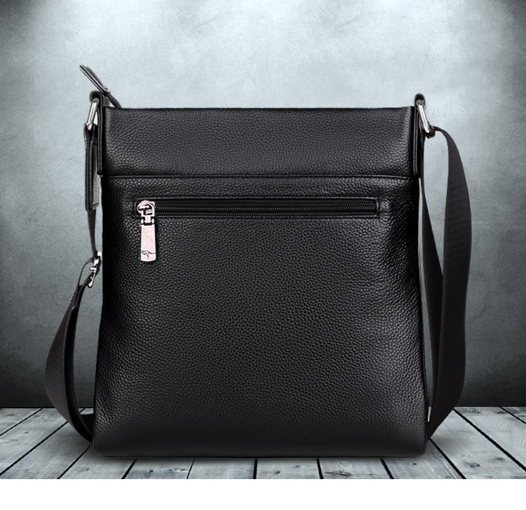 Whatna ショルダーバッグ メンズかばん 斜めがけ 肩掛けバッグメッセンジャーバッグ シンプル カジュアル ワンショルダーボディバッグPUレザ ー ipad10.5収納可-3