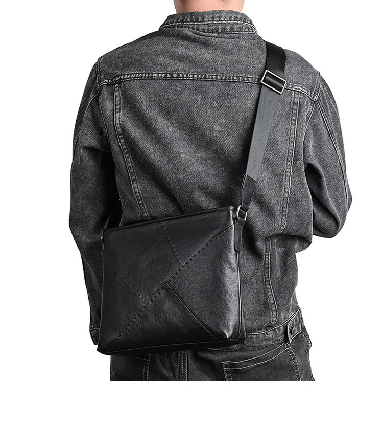 Whatna アンティーク風合い鞣し天 然 牛革ショルダーバッグ メンズ メッセンジャーバッグ 小さめ ビジネスバッグ A4サイズ ipad 10.5収納可 本革通勤 通学 斜めがけバッグ 自転車 かばん男性用 黑MZ-02-10