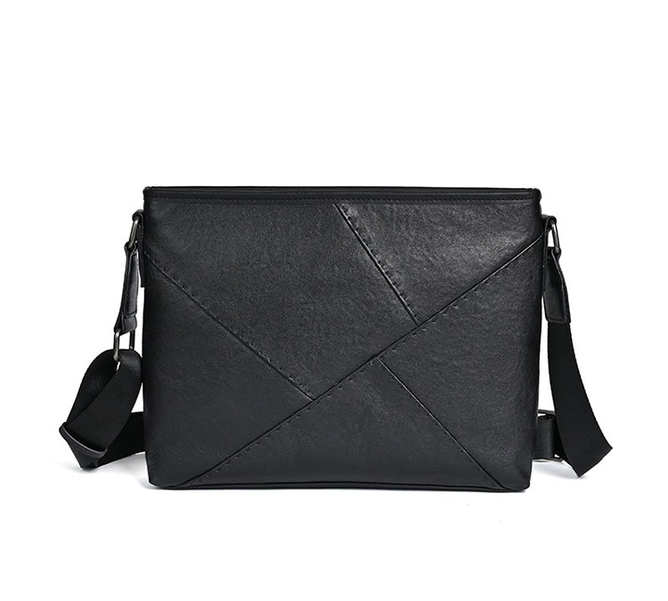 Whatna アンティーク風合い鞣し天 然 牛革ショルダーバッグ メンズ メッセンジャーバッグ 小さめ ビジネスバッグ A4サイズ ipad 10.5収納可 本革通勤 通学 斜めがけバッグ 自転車 かばん男性用 黑MZ-02-1