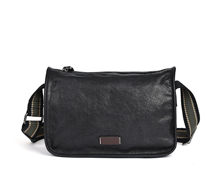 Whatna アンティーク風合い鞣し天 然 牛革ショルダーバッグ メンズ メッセンジャーバッグ 小さめ ビジネスバッグ ipad 10.5収納可 本革通勤 通学 斜めがけバッグ 自転車 かばん男性用 黑MZ-03-1