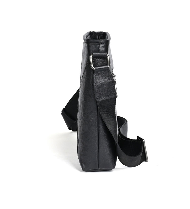 Whatna アンティーク風合い鞣し天 然 牛革ショルダーバッグ メンズ メッセンジャーバッグ 小さめ ビジネスバッグ A4サイズ ipad 10.5収納可 本革通勤 通学 斜めがけバッグ 自転車 かばん男性用 黑MZ-02-4