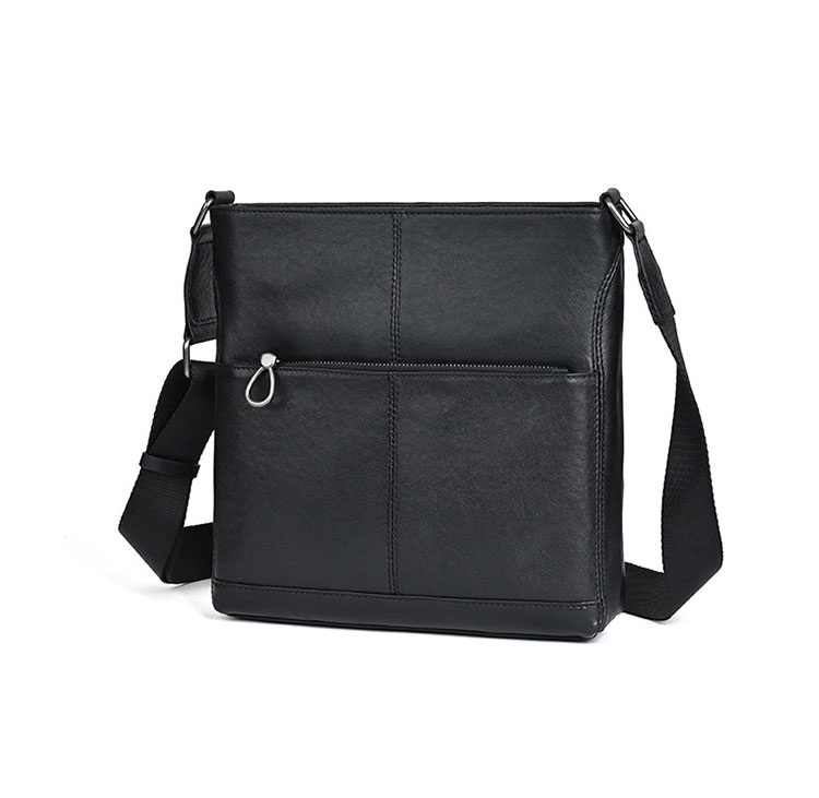 Whatna アンティーク風合い鞣し天 然 牛革ショルダーバッグ メンズ メッセンジャーバッグ 小さめ ビジネスバッグ ipad 10.5収納可 本革通勤 通学 斜めがけバッグ 自転車 かばん男性用 黑MZ-01-3