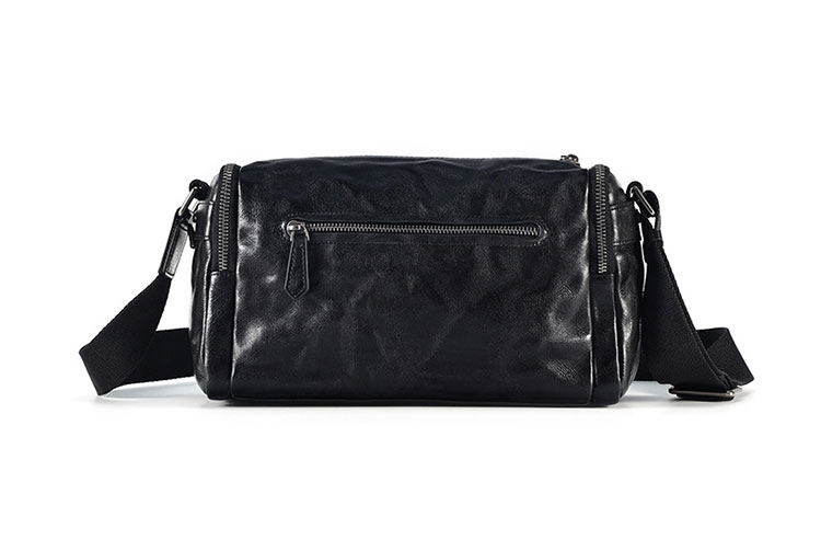 Whatna アンティーク風合い鞣し天 然 牛革ショルダーバッグ メンズ メッセンジャーバッグ 小さめ ビジネスバッグ ipad mini収納可 本革通勤 通学 斜めがけバッグ 自転車 かばん男性用 黒6698-4