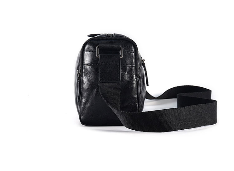 Whatna アンティーク風合い鞣し天 然 牛革ショルダーバッグ メンズ メッセンジャーバッグ 小さめ ビジネスバッグ ipad mini収納可 本革通勤 通学 斜めがけバッグ 自転車 かばん男性用 黒6698-3