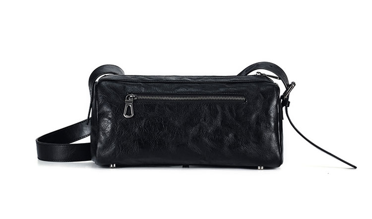 Whatna アンティーク風合い鞣し天 然 牛革ショルダーバッグ メンズ メッセンジャーバッグ 小さめ ビジネスバッグ ipad mini収納可 本革通勤 通学 斜めがけバッグ 自転車 かばん男性用 黒6780-3