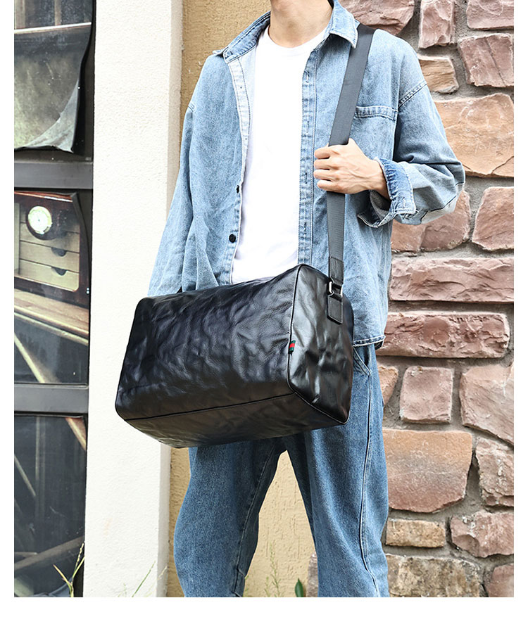 Whatna アンティーク風合い鞣し天 然 牛革ショルダーバッグ メンズ メッセンジャーバッグ 小さめ ビジネスバッグ A4 15インチのPC収納可 本革通勤 通学 斜めがけバッグ 自転車 かばん男性用 黒6781-11