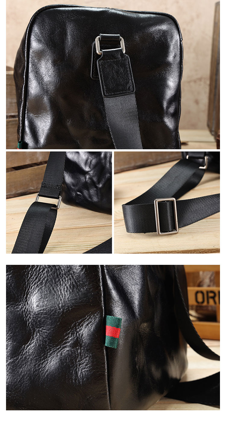 Whatna アンティーク風合い鞣し天 然 牛革ショルダーバッグ メンズ メッセンジャーバッグ 小さめ ビジネスバッグ A4 15インチのPC収納可 本革通勤 通学 斜めがけバッグ 自転車 かばん男性用 黒6781-9