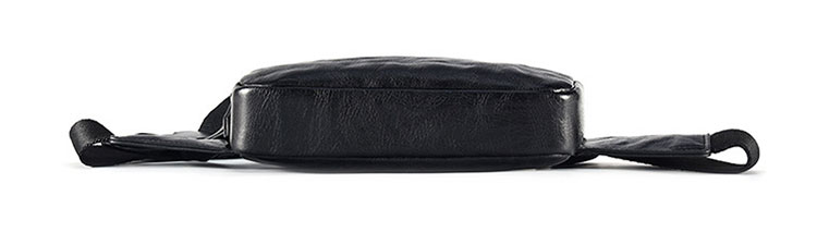 Whatna アンティーク風合い鞣し天 然 牛革 ウエストポーチ ウエストバッグ メンズ ミニショルダーバッグ 手作業で作 男女兼用 本革 斜めがけ ボディバッグ ワンショルダー 軽量  黒16695-5