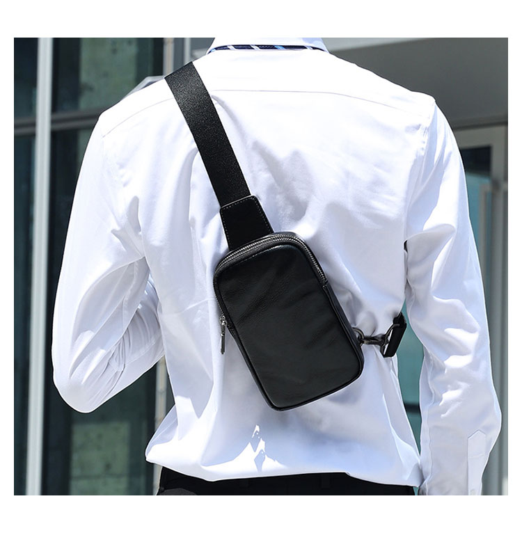 Whatna アンティーク風合い鞣し天 然牛 革 斜めがけ ボディバッグ ワンショルダー メンズ 左右付け替え可能 本革 厚手 レザー6747-10