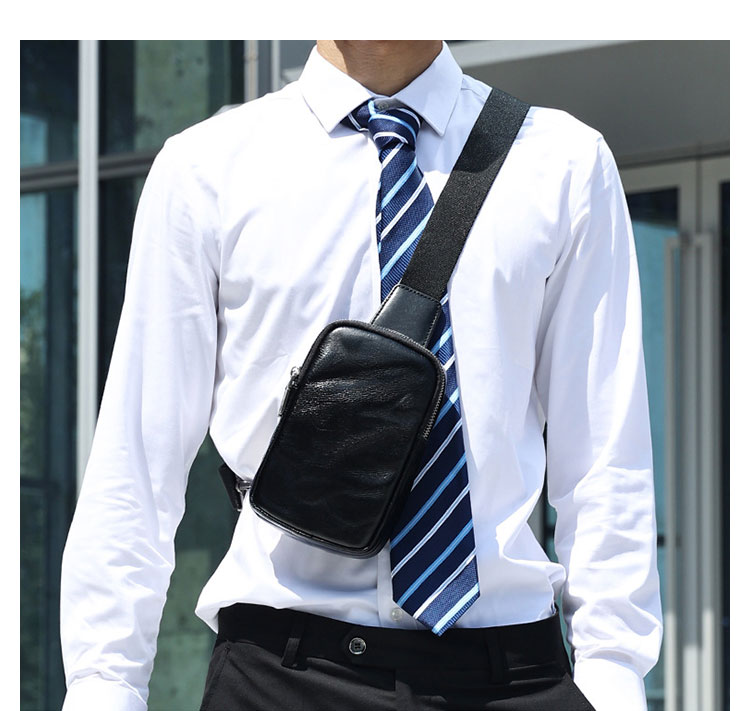 Whatna アンティーク風合い鞣し天 然牛 革 斜めがけ ボディバッグ ワンショルダー メンズ 左右付け替え可能 本革 厚手 レザー6747-9