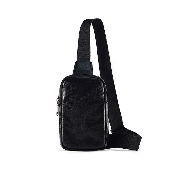 Whatna アンティーク風合い鞣し天 然牛 革 斜めがけ ボディバッグ ワンショルダー メンズ 左右付け替え可能 本革 厚手 レザー6747-2