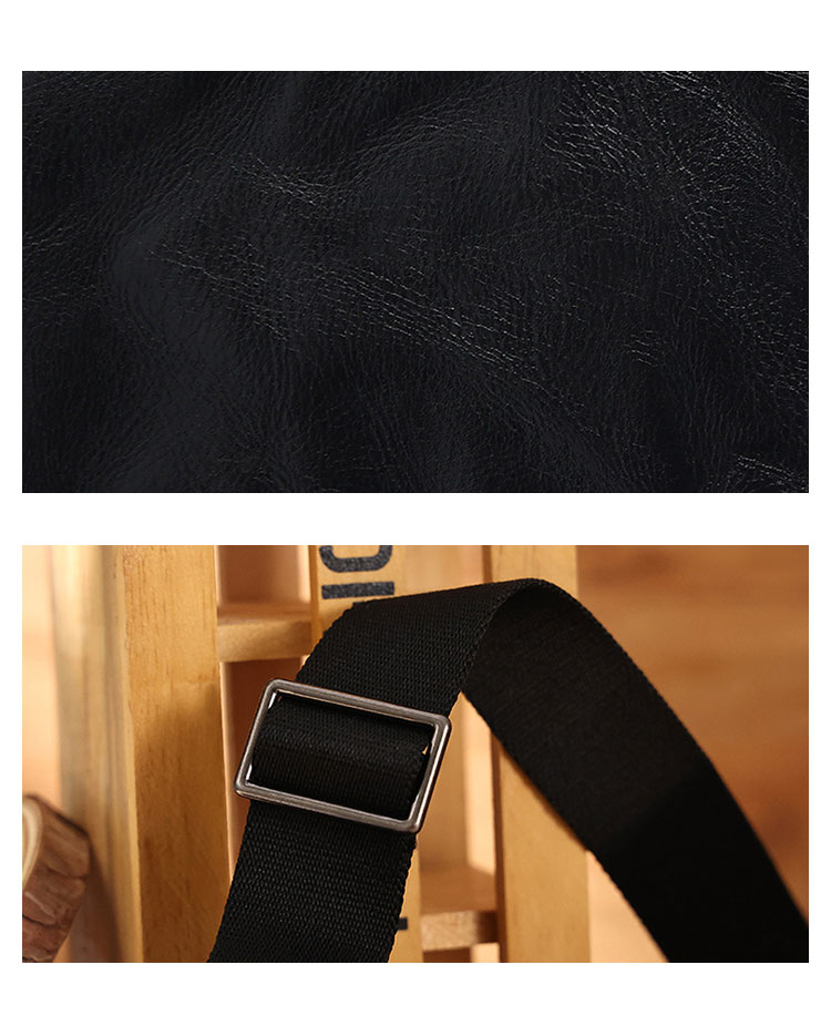 Whatna アンティーク風合い鞣し天 然牛 革 斜めがけ ボディバッグ ワンショルダー メンズ 左右付け替え可能 本革 厚手 レザー6747-7