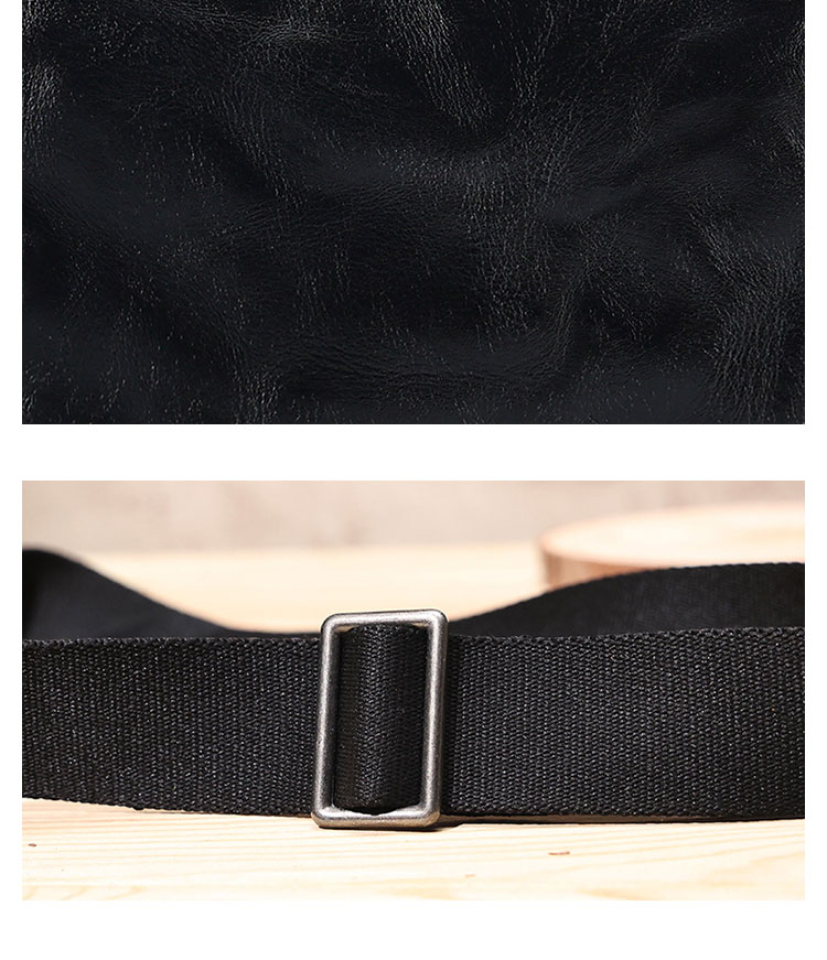 Whatna アンティーク風合い鞣し天 然牛 革 斜めがけ ボディバッグ ワンショルダー メンズ 左右付け替え可能 本革 厚手  レザー6696-9