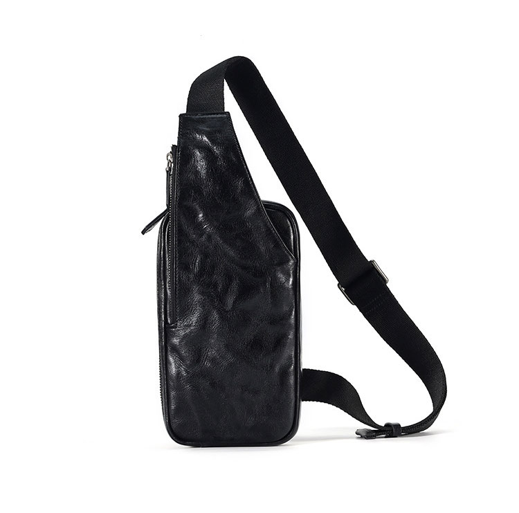 Whatna アンティーク風合い鞣し天 然牛 革 斜めがけ ボディバッグ ワンショルダー メンズ 左右付け替え可能 本革 厚手  レザー6696-2