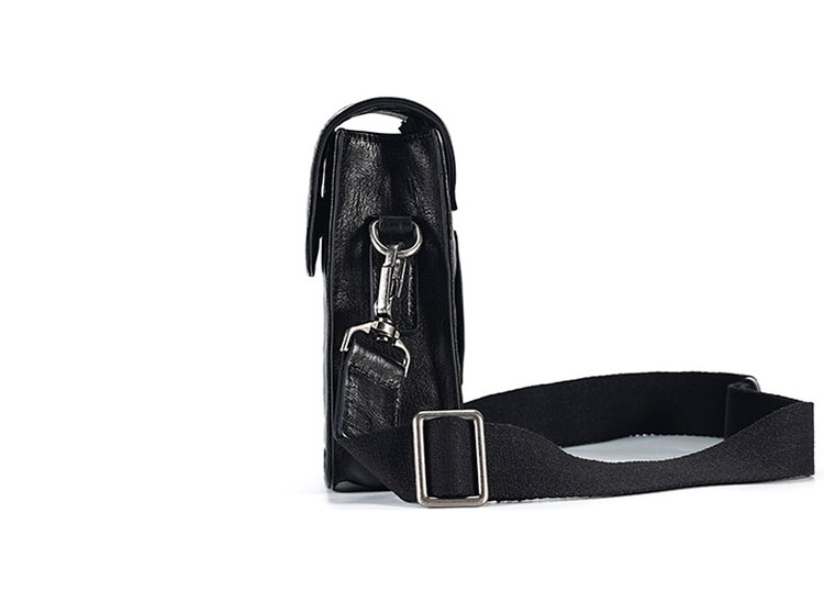 Whatna アンティーク風合い鞣し天 然牛 革ミニショルダーバッグ メンズ ポシェットポ3way斜め掛け ボディバッグ ベルト ポーチ ミニ 胸バッグ ウエストバッグ ショルダーベルト付属 斜め掛け 通学 通勤 ミニバッグ 紳士用 男性用 黑 6694-4