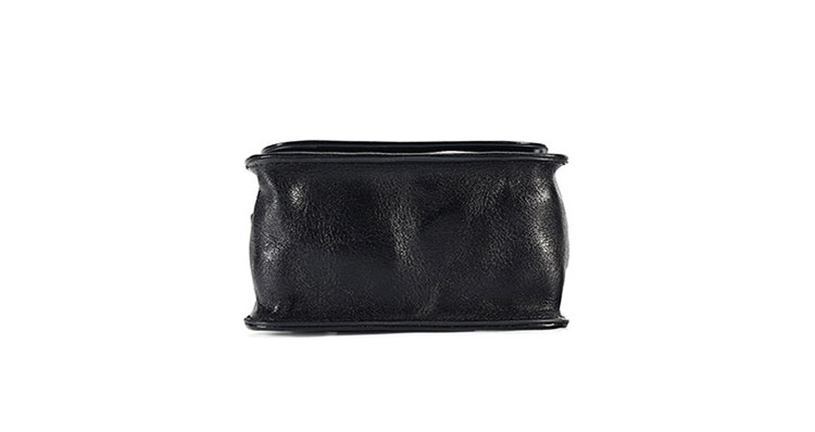 Whatna アンティーク風合い鞣し天 然牛 革ミニショルダーバッグ メンズ ポシェットポ3way斜め掛け ボディバッグ ベルト ポーチ ミニ 胸バッグ ウエストバッグ ショルダーベルト付属 斜め掛け 通学 通勤 ミニバッグ 紳士用 男性用 黑 6694-5