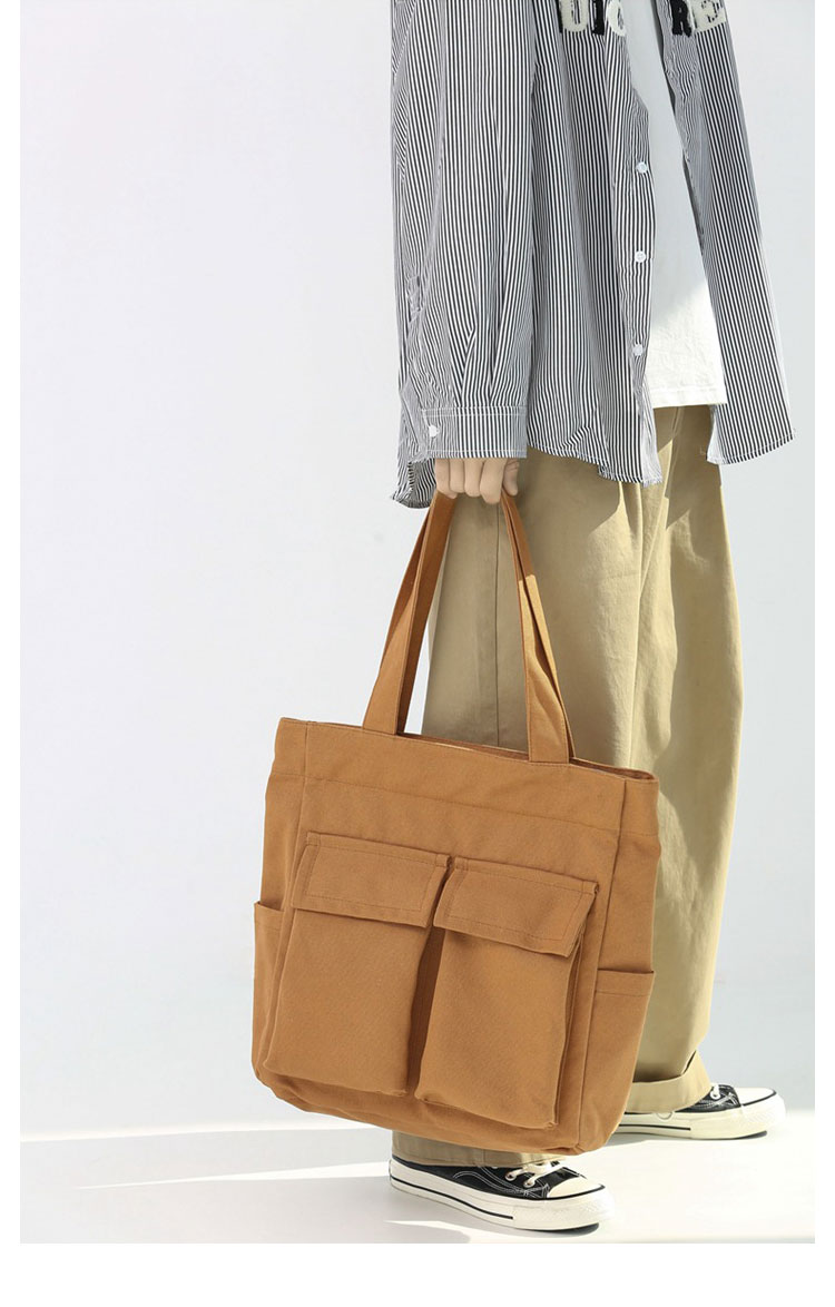 Whatna トートバッグ メンズ レディース バッグ 帆布A4 B5書類、15.6インチPC収納可 大容量 ショルダーバッグ マザーズバッグ 肩掛け ビジネス フォーマル カジュアル バッグ 冠婚葬祭バッグ 手提げバッグ 手持げバッグ 男性 女性-11