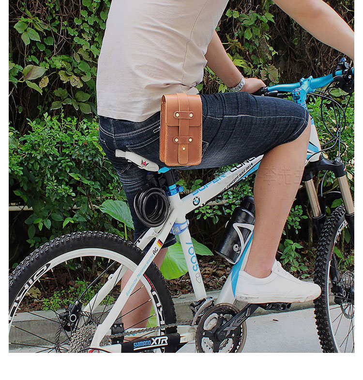 Whatna ミニショルダーバッグ メンズ 3way斜め掛け ミニ 胸バッグ ベルト ポーチ ボディミニボディバッグ  ウエストバッグ 小型ポシェット スマホポーチ PUレザ ー 革 カラビナ付 ショルダーストラップ付 小さめかたかけバッグ-7