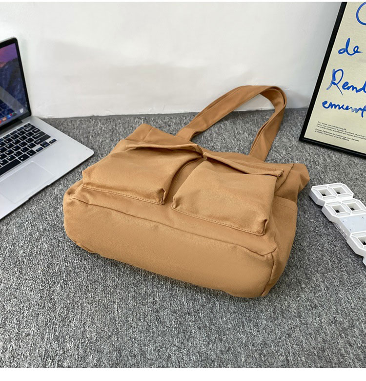 Whatna トートバッグ メンズ レディース バッグ 帆布A4 B5書類、15.6インチPC収納可 大容量 ショルダーバッグ マザーズバッグ 肩掛け ビジネス フォーマル カジュアル バッグ 冠婚葬祭バッグ 手提げバッグ 手持げバッグ 男性 女性-5