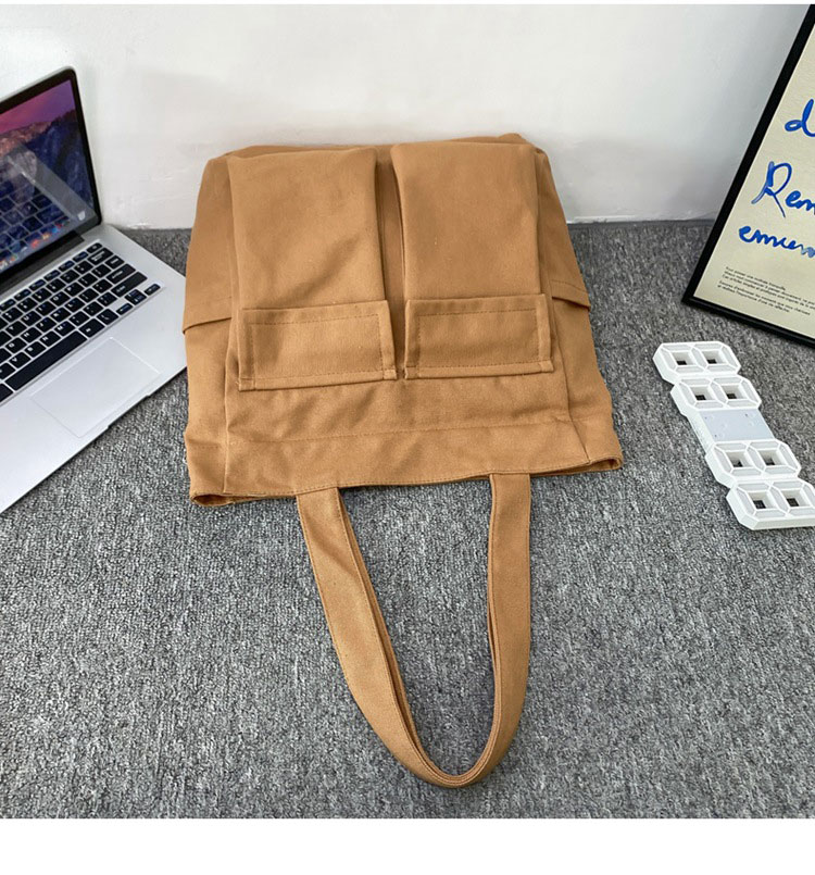 Whatna トートバッグ メンズ レディース バッグ 帆布A4 B5書類、15.6インチPC収納可 大容量 ショルダーバッグ マザーズバッグ 肩掛け ビジネス フォーマル カジュアル バッグ 冠婚葬祭バッグ 手提げバッグ 手持げバッグ 男性 女性-6