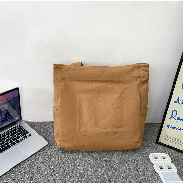 Whatna トートバッグ メンズ レディース バッグ 帆布A4 B5書類、15.6インチPC収納可 大容量 ショルダーバッグ マザーズバッグ 肩掛け ビジネス フォーマル カジュアル バッグ 冠婚葬祭バッグ 手提げバッグ 手持げバッグ 男性 女性-4