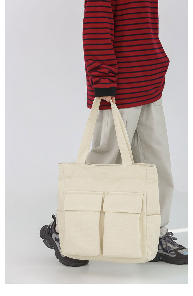 Whatna トートバッグ メンズ レディース バッグ 帆布A4 B5書類、15.6インチPC収納可 大容量 ショルダーバッグ マザーズバッグ 肩掛け ビジネス フォーマル カジュアル バッグ 冠婚葬祭バッグ 手提げバッグ 手持げバッグ 男性 女性-15