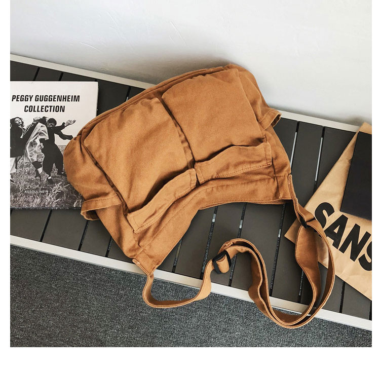 Whatna ショルダーバッグ  レディース  メンズメッセンジャーバッグ 帆布A4 B5 15.6インチPC収納可 大容量 トートバッグ マザーズバッグ 肩掛け ビジネス フォーマル カジュアル バッグ 冠婚葬祭バッグ 手提げバッグ 男性 女性-3