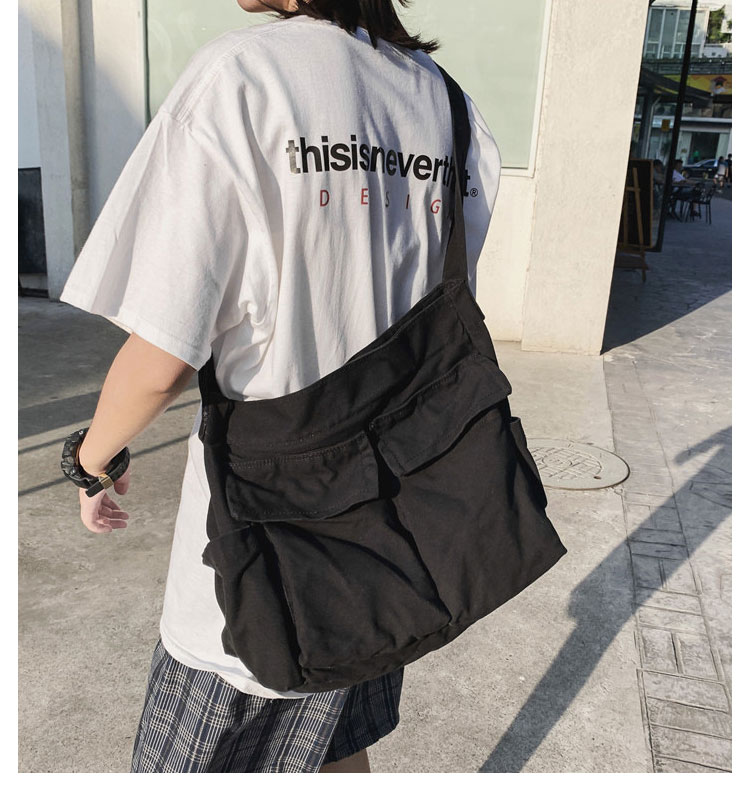 Whatna ショルダーバッグ  レディース  メンズメッセンジャーバッグ 帆布A4 B5 15.6インチPC収納可 大容量 トートバッグ マザーズバッグ 肩掛け ビジネス フォーマル カジュアル バッグ 冠婚葬祭バッグ 手提げバッグ 男性 女性-10