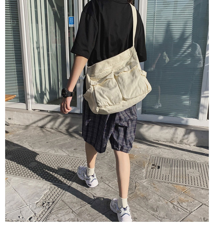 Whatna ショルダーバッグ  レディース  メンズメッセンジャーバッグ 帆布A4 B5 15.6インチPC収納可 大容量 トートバッグ マザーズバッグ 肩掛け ビジネス フォーマル カジュアル バッグ 冠婚葬祭バッグ 手提げバッグ 男性 女性-8