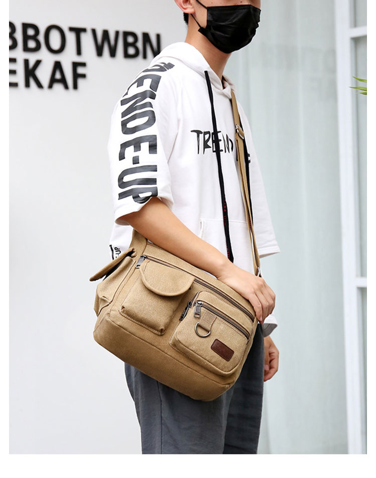 Whatna ワンショルダーメンズ ボディバッグ 斜め掛けバッグ肩掛け 胸バッグ 手提げバッグ メッセンジャーバッグ ポケットが多9個のポケットA4 防水 トートバッグ マザーズバッグ 軽量 男女兼用-13