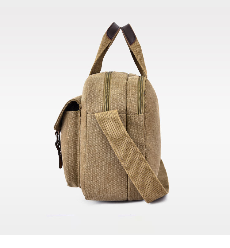 Whatna ショルダーバッグ メンズ レディース 2WAYトートバッグ ボディバッグ 斜め掛けバッグメッセンジャーバッグ 帆布A4 大容量 マザーズバッグ 手提げバッグ フォーマル カジュアル バッグ 冠婚葬祭バッグ 男性 女性-2